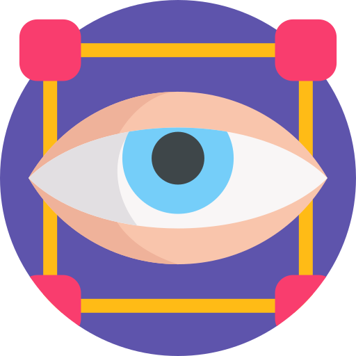 oog Detailed Flat Circular Flat icoon