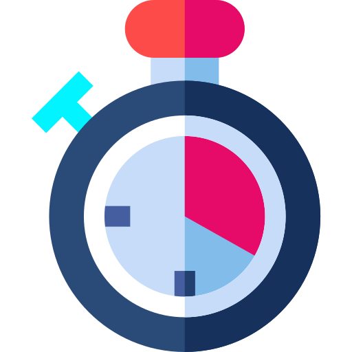 Stopwatch Basic Straight Flat icon