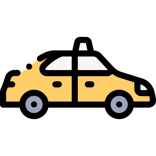 taxi Detailed Rounded Lineal color icono
