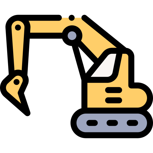 escavadora Detailed Rounded Lineal color Ícone