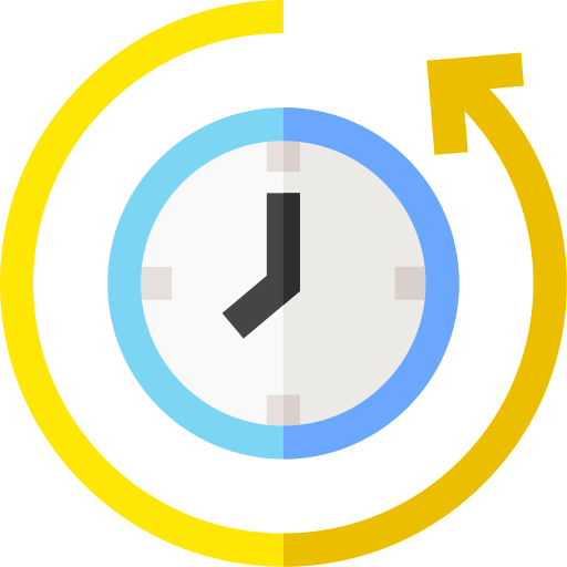 Back in time Basic Straight Flat icon