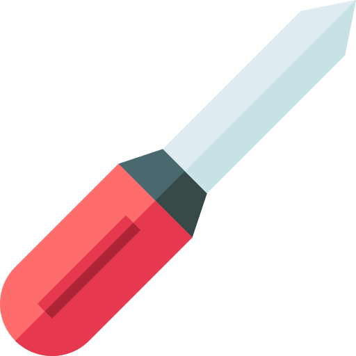 Screwdriver Basic Straight Flat icon