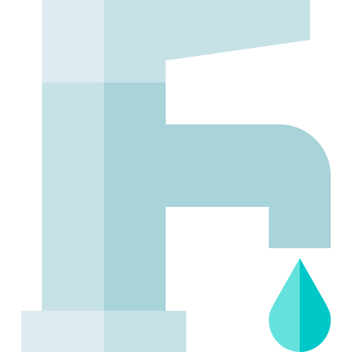 Faucet Basic Straight Flat icon