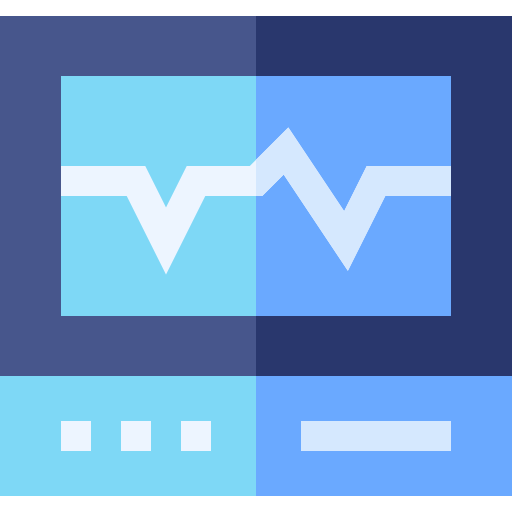 Heart rate monitor Basic Straight Flat icon