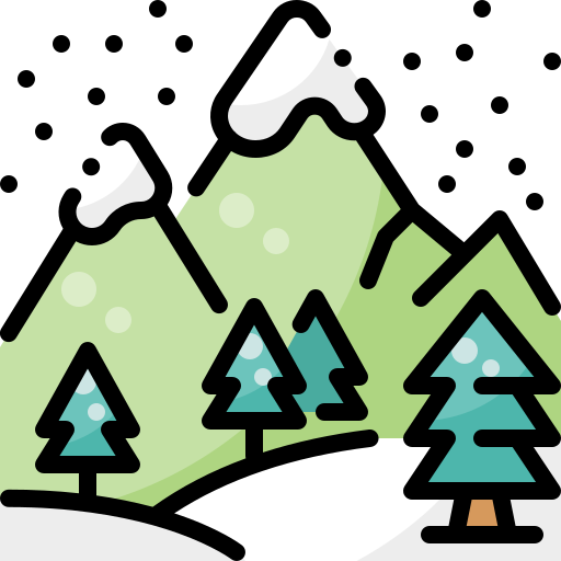 Вид на горы Pixelmeetup Lineal Color иконка