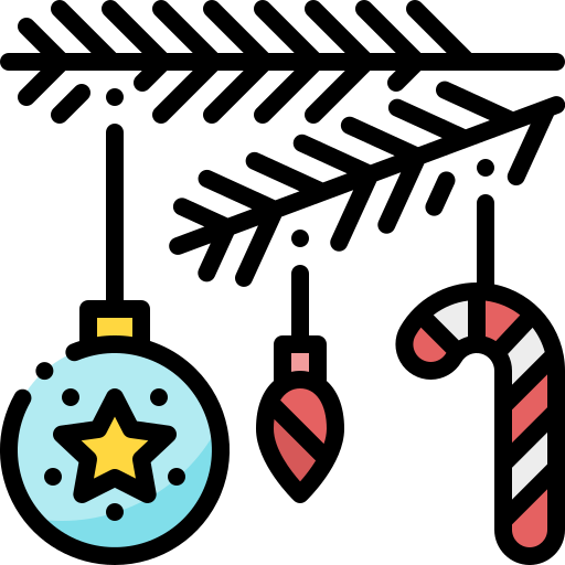 クリスマスの飾り Pixelmeetup Lineal Color icon