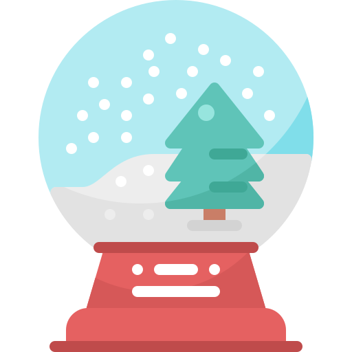 Снежный шар Pixelmeetup Flat иконка