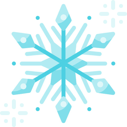 sneeuwvlokken Pixelmeetup Flat icoon