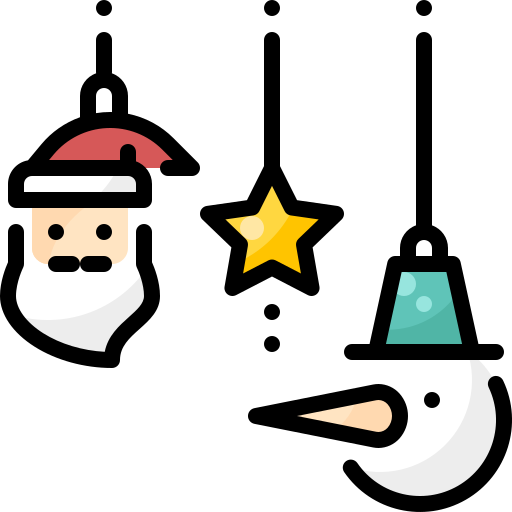 Рождественское украшение Pixelmeetup Lineal Color иконка