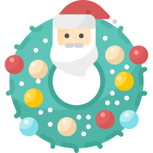 Рождественский венок Pixelmeetup Flat иконка