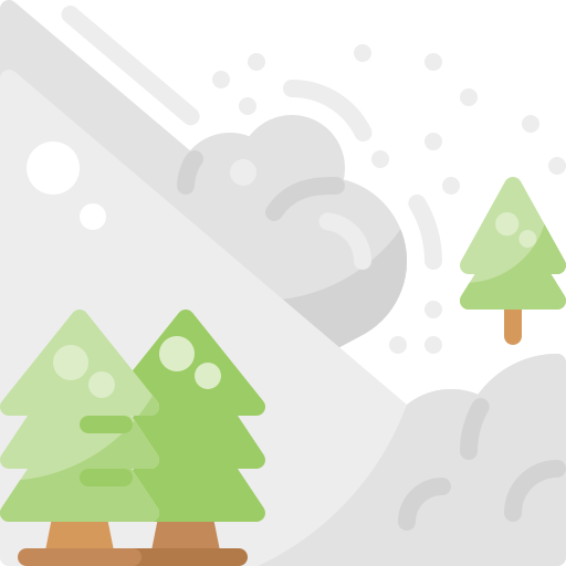 lawina śniegu Pixelmeetup Flat ikona