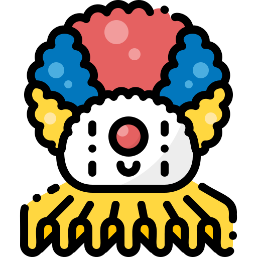clown Pixelmeetup Lineal Color icona