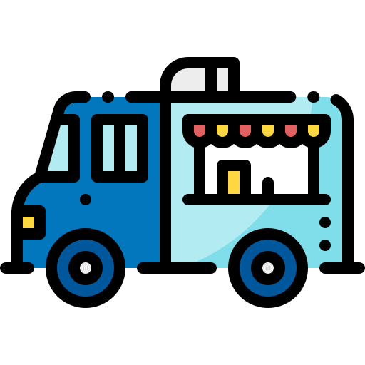 camión de comida Pixelmeetup Lineal Color icono