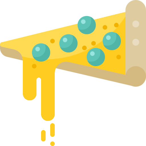 porción de pizza Pixelmeetup Flat icono