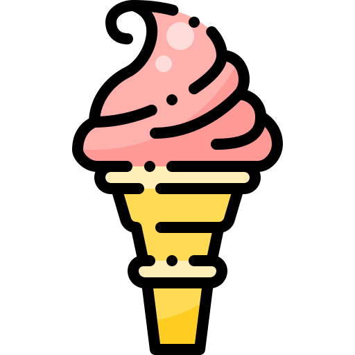 sorvete de casquinha Pixelmeetup Lineal Color Ícone