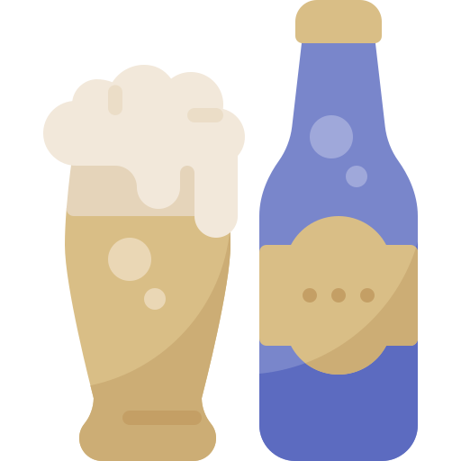 ビール Pixelmeetup Flat icon