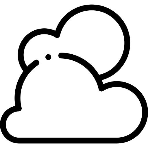 nuvoloso Detailed Rounded Lineal icona