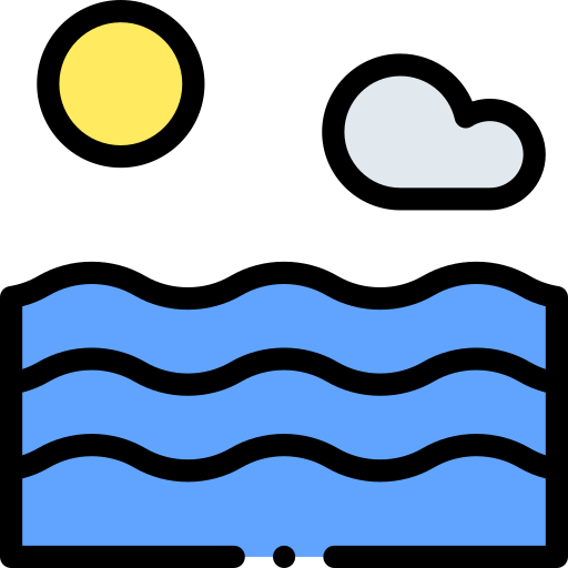 Sea Detailed Rounded Lineal color icon