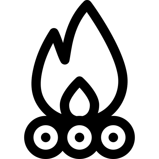 hoguera Basic Rounded Lineal icono