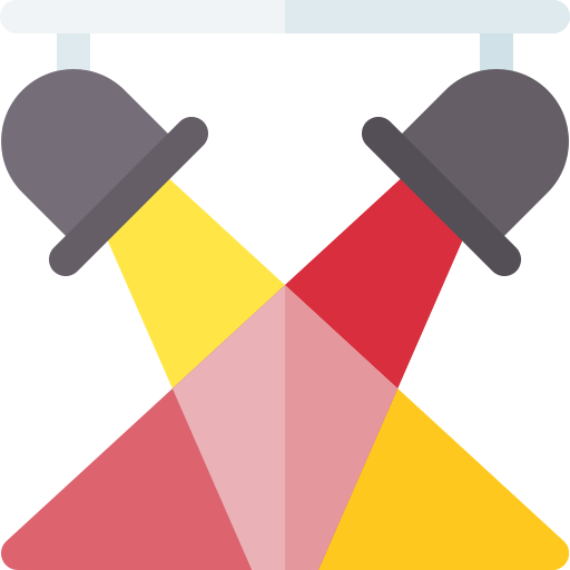 projecteur Basic Rounded Flat Icône