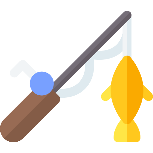 pêche Basic Rounded Flat Icône