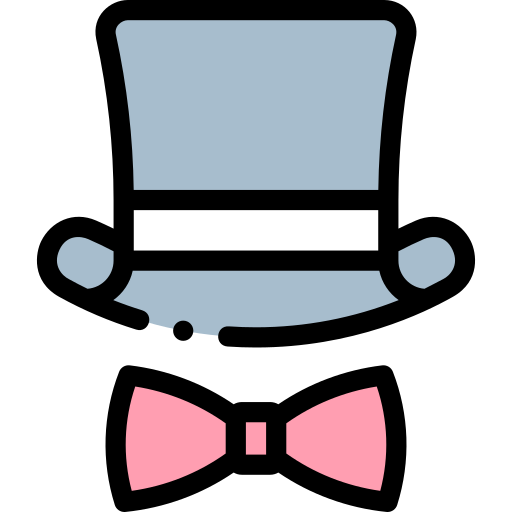 Top hat Detailed Rounded Lineal color icon