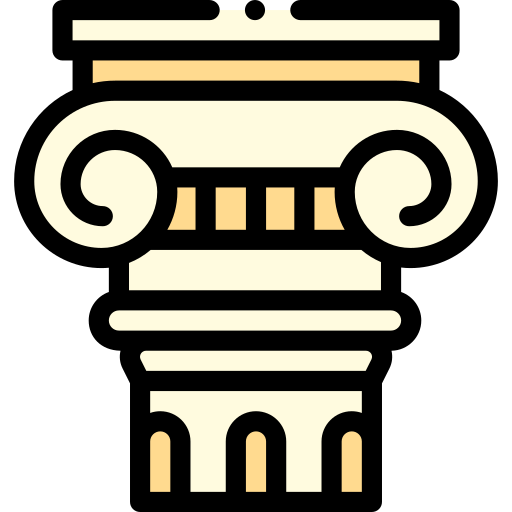 Column Detailed Rounded Lineal color icon