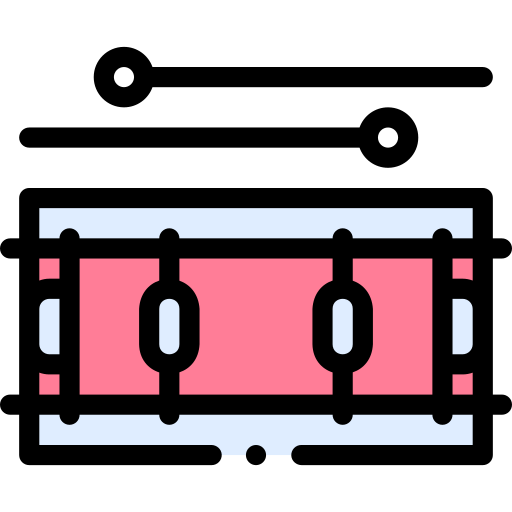 Drum Detailed Rounded Lineal color icon