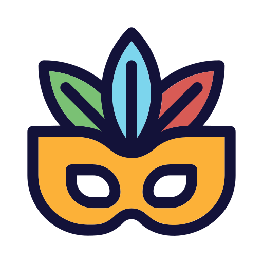 máscara de fiesta Generic Outline Color icono