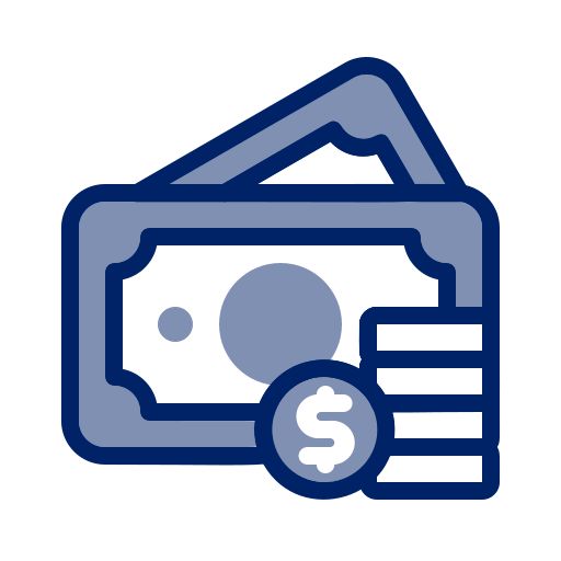 Cash money Generic Blue icon