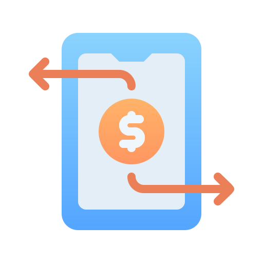 transfert mobile Generic Flat Gradient Icône