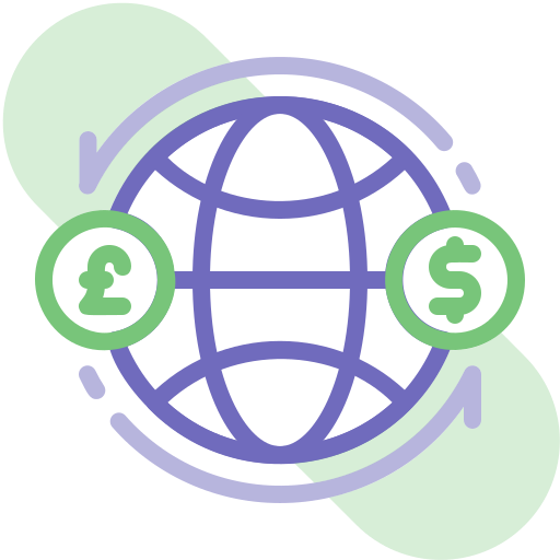 cambio de divisas Generic Rounded Shapes icono
