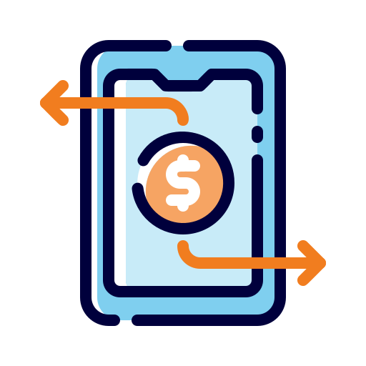 Mobile transfer Generic Color Omission icon