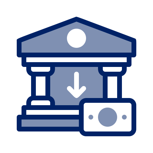 Money withdrawal Generic Blue icon