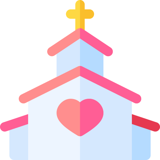 iglesia Basic Rounded Flat icono