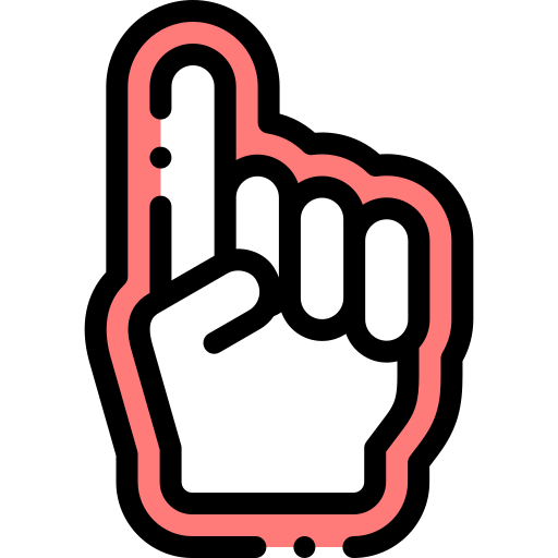 Foam hand Detailed Rounded Lineal color icon