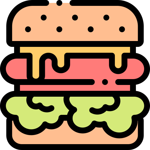 hamburger Detailed Rounded Lineal color icona