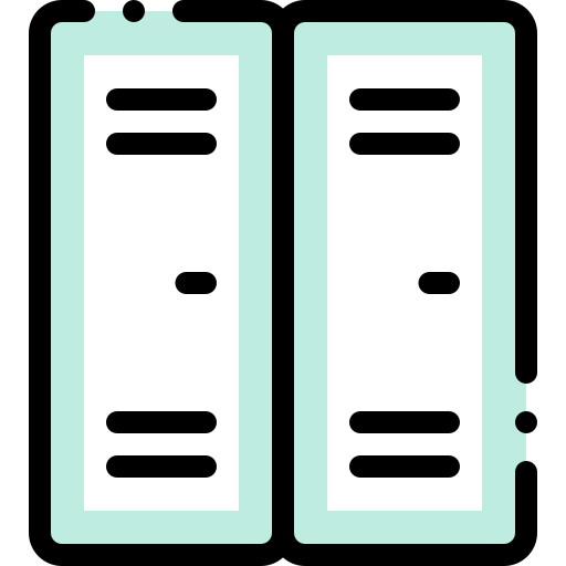 Lockers Detailed Rounded Lineal color icon