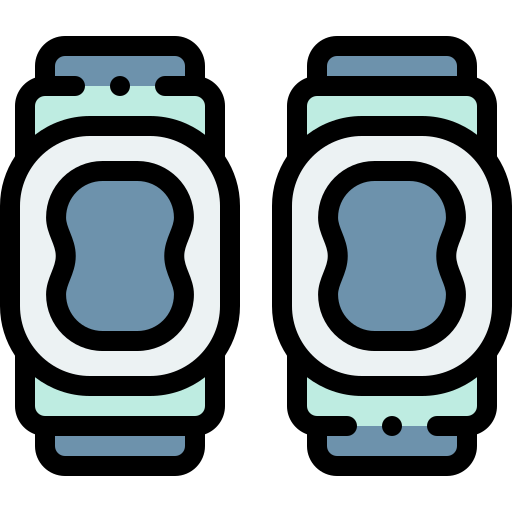 Kneepad Detailed Rounded Lineal color icon