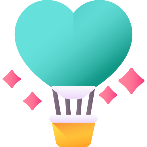 heißluftballon 3D Color icon