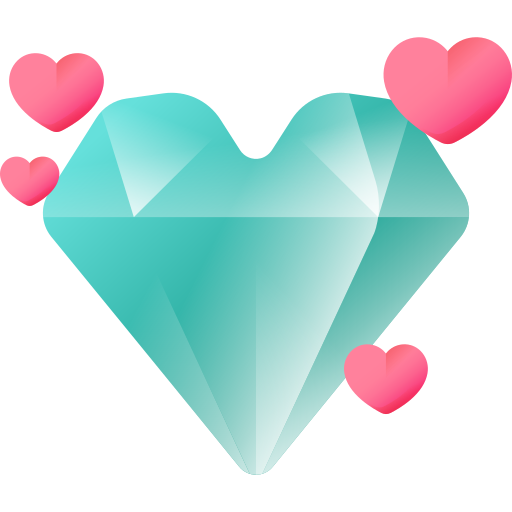diamante 3D Color icona