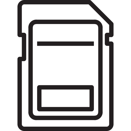 Sd card Generic Detailed Outline icon