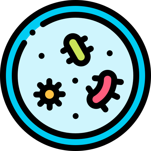 Бактериология Detailed Rounded Lineal color иконка