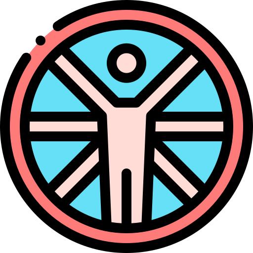 człowiek witruwiański Detailed Rounded Lineal color ikona