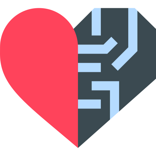 corazón artificial Basic Straight Flat icono