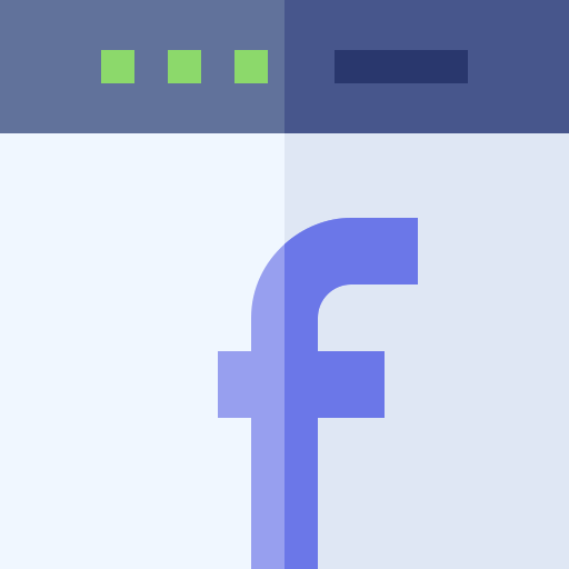 facebook Basic Straight Flat иконка