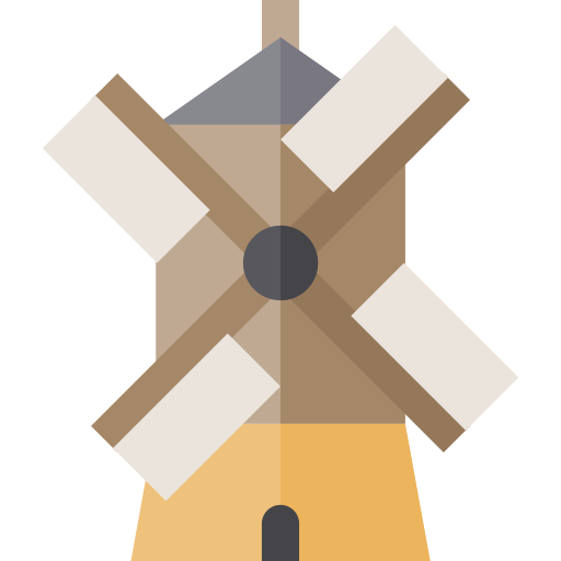 windmühle Basic Straight Flat icon