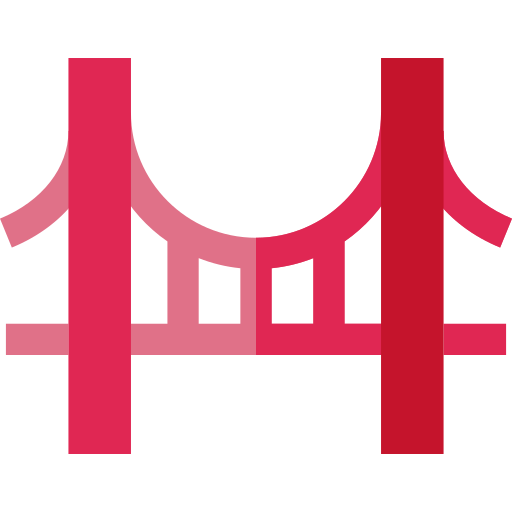 Мост Золотые ворота Basic Straight Flat иконка