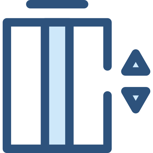 Elevator Monochrome Blue icon