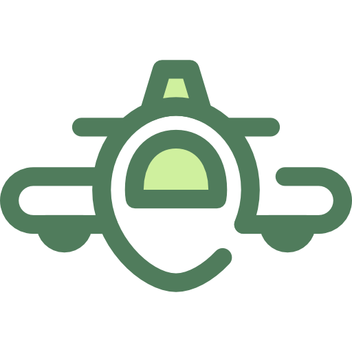 Airplane Monochrome Green icon
